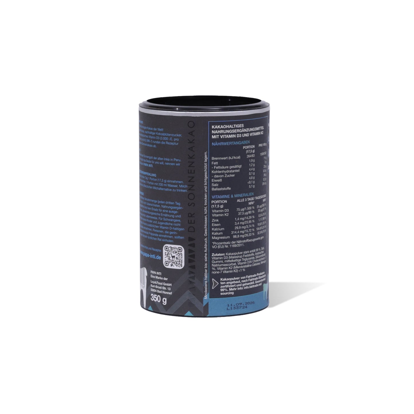 PAPA INTI ZUCKERFREI | Fairtrade Kakao – 350g